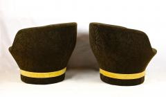 Pair Of Mid Century Velvet Lounge Chairs Club Chairs Italy circa 1960 70 - 3341241