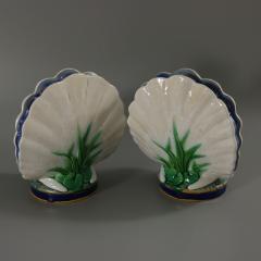 Pair Of Minton Majolica Dove Flower Holders - 3011857