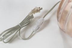 Pair Of Murano Blown Blush Ball Lamps Contemporary - 4586883