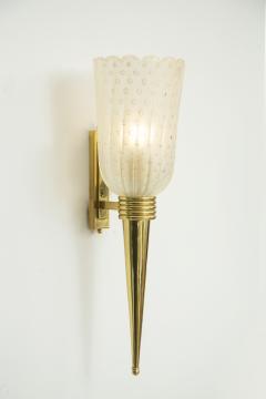 Pair Of Murano Glass Torchiere Wall Sconces - 1946960