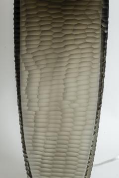 Pair Of Murano Grey Battuta Table Lamps Contemporary - 4586884