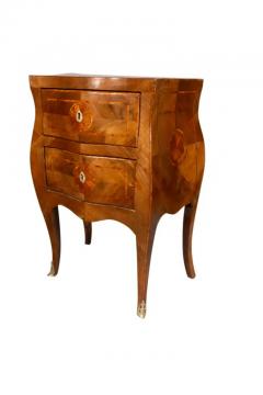 Pair Of Neapolitan Style Walnut Bedside Commodinis - 4139464