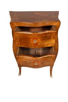 Pair Of Neapolitan Style Walnut Bedside Commodinis - 4139466