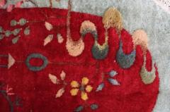 Pair Of Oval Shape Antique Art Deco Chinese Rugs 2 x 4 Each - 3967827