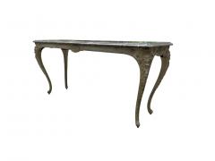 Pair Of Regence Style Cast Iron Marble Top Tables - 3739345