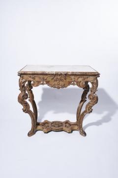 Pair Of Regence Style GiltWood Console Tables Late 19th Century - 3201525