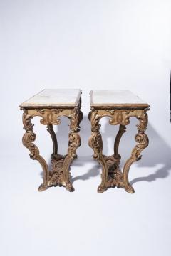 Pair Of Regence Style GiltWood Console Tables Late 19th Century - 3201552