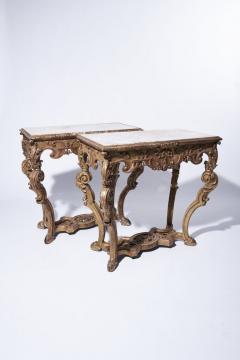 Pair Of Regence Style GiltWood Console Tables Late 19th Century - 3201555