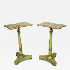 Pair Of Regency Apple Green Occasional Tables - 4643836