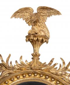 Pair Of Regency Giltwood And Ebonized Convex Girandole Mirrors - 4458740