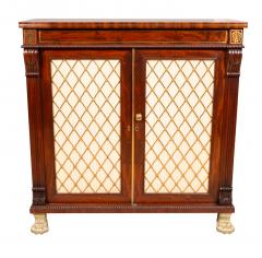 Pair Of Regency Mahogany And Brass Inlaid Credenzas From Westport House Ireland - 4336556