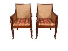 Pair Of Regency Mahogany Caned Armchairs - 4144669