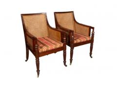 Pair Of Regency Mahogany Caned Armchairs - 4144675