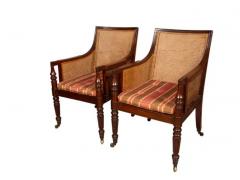 Pair Of Regency Mahogany Caned Armchairs - 4144702