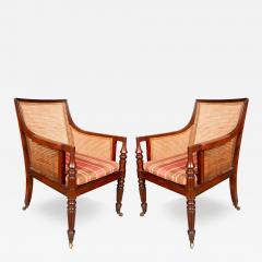 Pair Of Regency Mahogany Caned Armchairs - 4214020