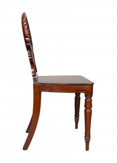 Pair Of Regency Mahogany Shell Back Hall Chairs - 4253843