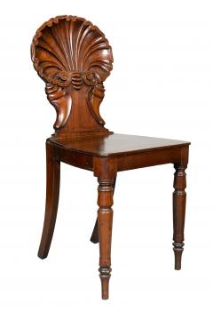 Pair Of Regency Mahogany Shell Back Hall Chairs - 4253871