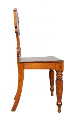 Pair Of Regency Oak Hall Chairs - 4246610