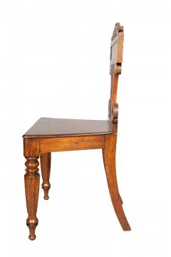 Pair Of Regency Oak Hall Chairs - 4246627
