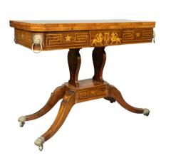Pair Of Regency Rosewood And Boxwood Inlaid Games Tables - 4145678