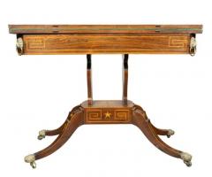 Pair Of Regency Rosewood And Boxwood Inlaid Games Tables - 4145684