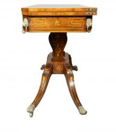 Pair Of Regency Rosewood And Boxwood Inlaid Games Tables - 4145687