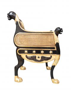Pair Of Regency Style Ebonized And Parcel Gilt Armchairs - 4663151