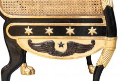 Pair Of Regency Style Ebonized And Parcel Gilt Armchairs - 4663206