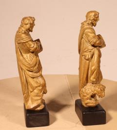 Pair Of Saint Mark In Walnut 16th Century Venice - 3988888