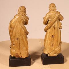 Pair Of Saint Mark In Walnut 16th Century Venice - 3988890