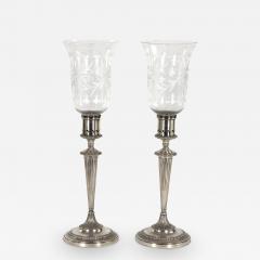 Pair Of Sheffield Silver Plate Candlesticks English Circa 1830 - 3412095