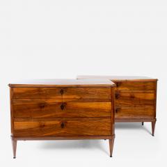 Pair Of Sleek 19th Century Italian Walnut Chests - 4334761