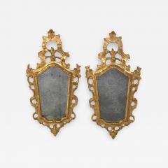 Pair Of Small Scale Carved French Rococo Style Mirrors - 1363802