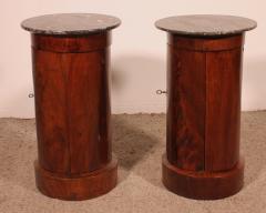 Pair Of Somnos bedside Tables Or Sofa Tables In Mahogany 19th Century - 3470904