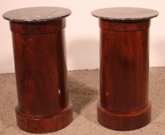 Pair Of Somnos bedside Tables Or Sofa Tables In Mahogany 19th Century - 3470908