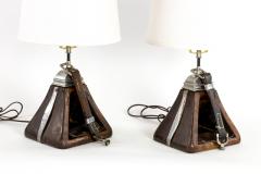 Pair Of Spanish Ceremonial Stirrup Cups Circa 1920 Mounted As Table Lamps - 2721683