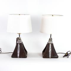 Pair Of Spanish Ceremonial Stirrup Cups Circa 1920 Mounted As Table Lamps - 2721686