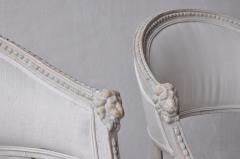 Pair Of Swedish Gustavian Style Barrel Back Armchairs With Lions Heads - 1984880