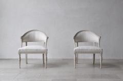 Pair Of Swedish Gustavian Style Barrel Back Armchairs With Lions Heads - 1984883