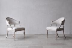 Pair Of Swedish Gustavian Style Barrel Back Armchairs With Lions Heads - 1984884