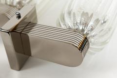 Pair Of Tall Murano Blown Nickel Wall Lights Pairs Available - 3039998