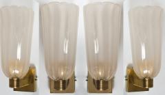 Pair Of Tall Murano Blown Wall Lights 2 Pairs Available UL Certified - 2383497
