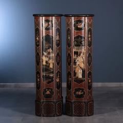 Pair Of Vase Holding Columns Wood Italy Mid 19th Century - 2315450
