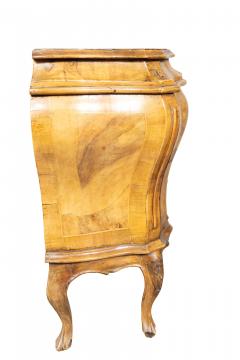 Pair Of Venetian Style Walnut Bombe Commodinis - 4158305