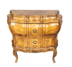 Pair Of Venetian Style Walnut Bombe Commodinis - 4158354