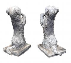 Pair Of Victorian Lead Spaniels - 4359217