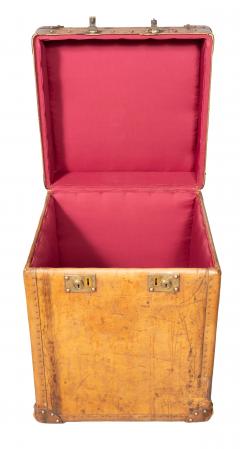 Pair Of Victorian Leather Army Officer Travel Chests - 4663161