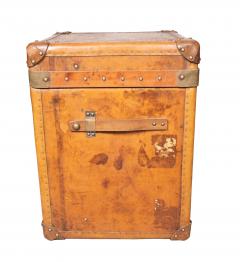 Pair Of Victorian Leather Army Officer Travel Chests - 4663219
