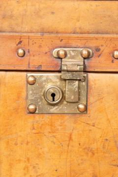 Pair Of Victorian Leather Army Officer Travel Chests - 4663221