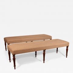 Pair Of Walnut Benches From The 19th Century - 3467112